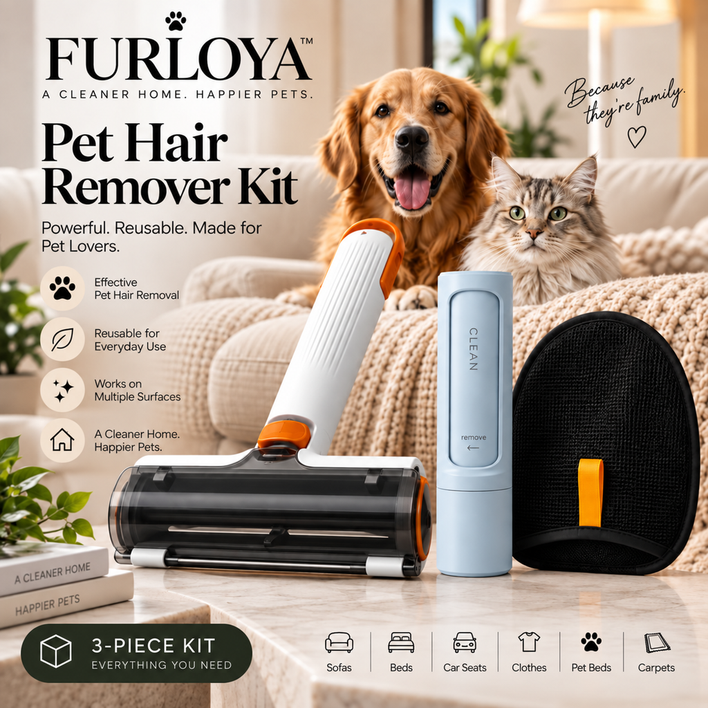 FURLOYA™ 3-Piece Pet Hair Remover Kit