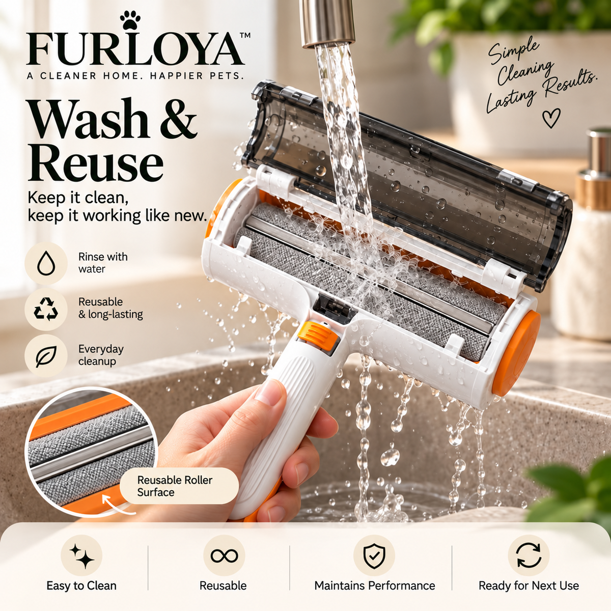 FURLOYA™ 3-Piece Pet Hair Remover Kit