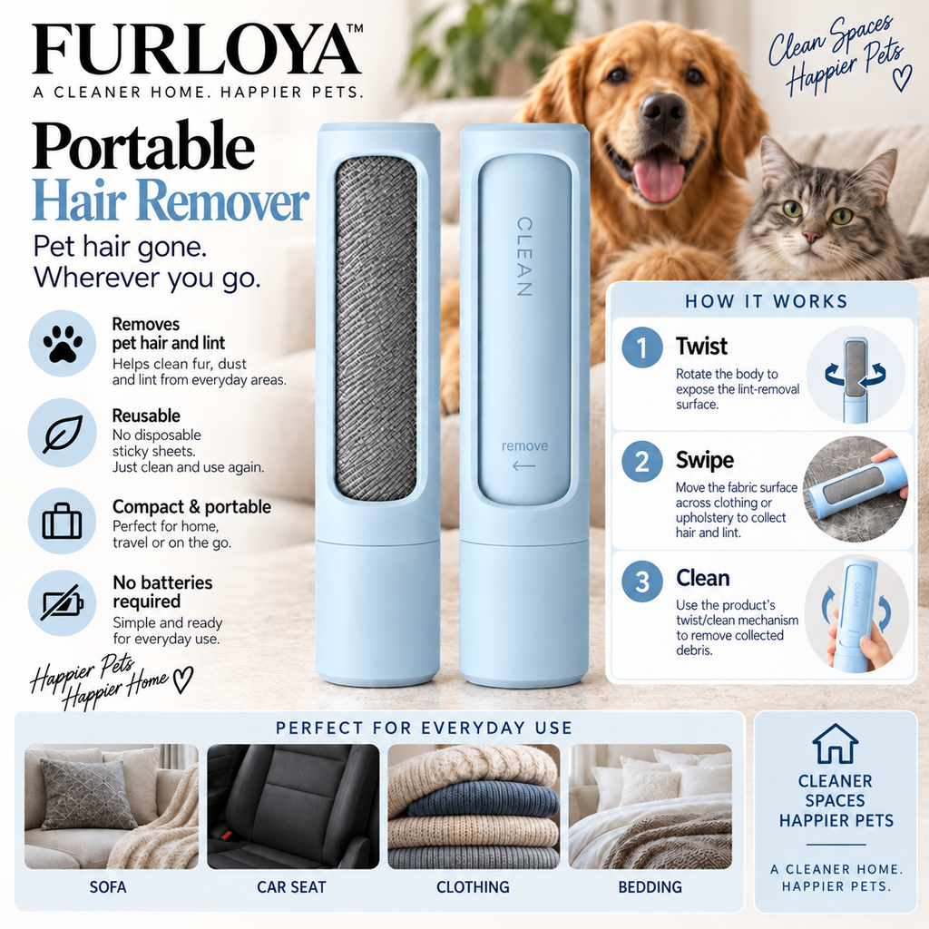 FURLOYA™ 3-Piece Pet Hair Remover Kit