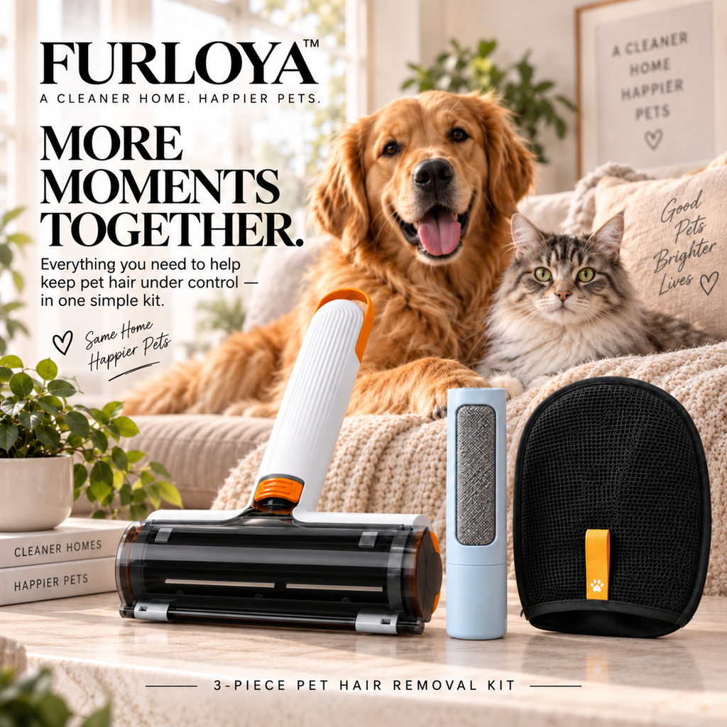 FURLOYA™ 3-Piece Pet Hair Remover Kit